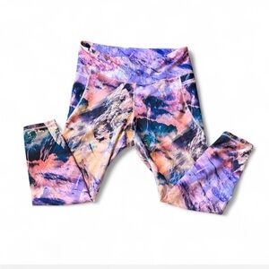 Old Navy Activewear Women's Multicolor Abstract Leggings-XXL